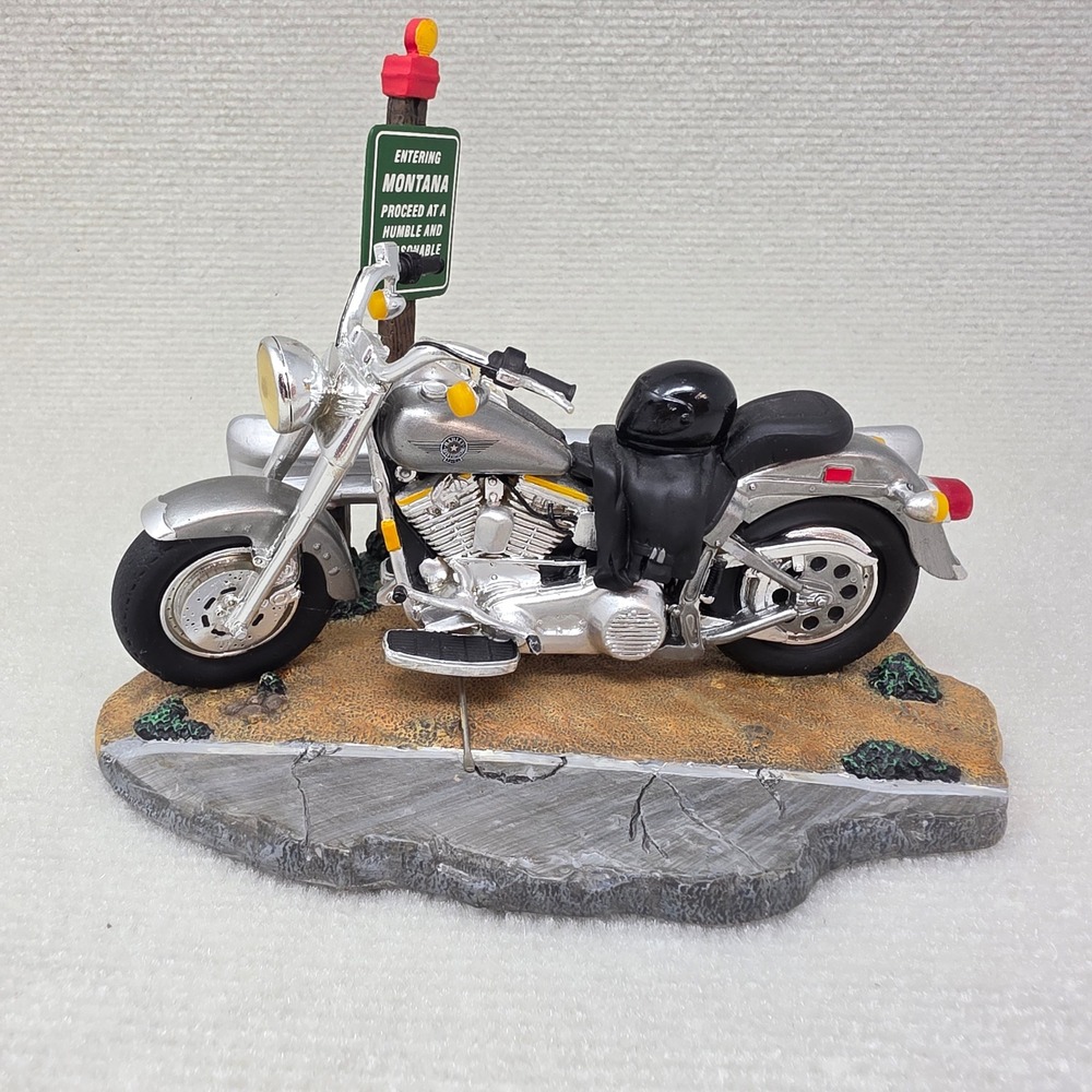 Harley Davidson Ertl Memories Collection Anticipation Figurine Silver Montana